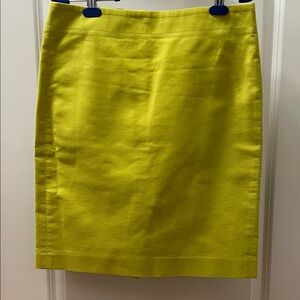 J. Crew Vibrant Chartreuse Pencil Skirt